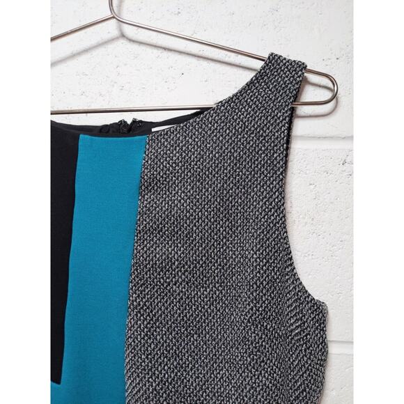 White House Black Market Black and Teal Dress - Picture 2 of 9